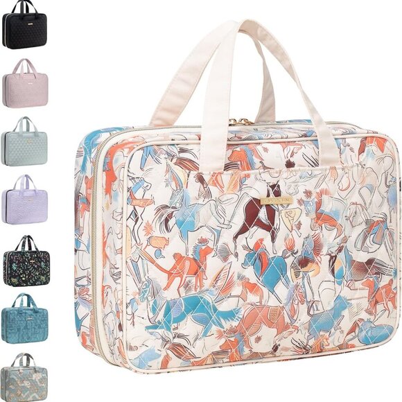 Handbags - Hanging Travel Toiletry Bag for Women Traveling With Leakproof Compartment Makeu